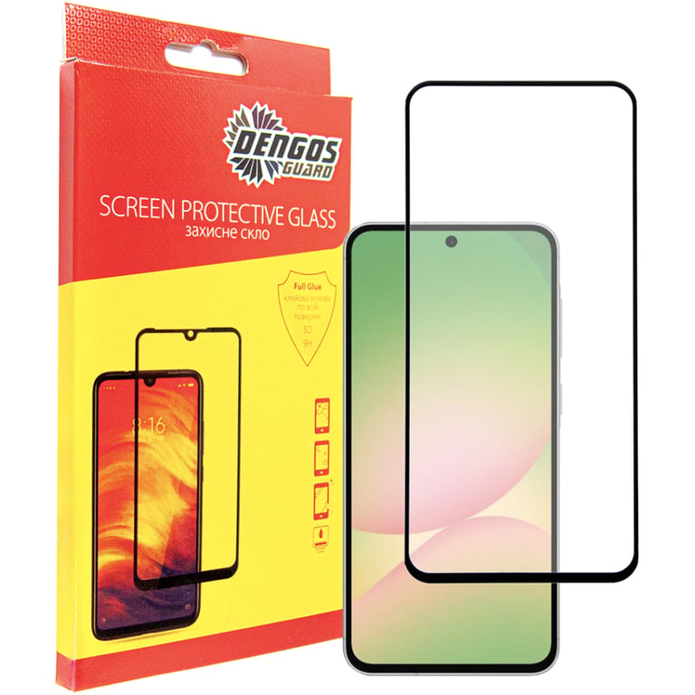 Скло захисне Dengos Full Glue Samsung Galaxy A56 5G (black) (TGFG-388) - фото 1