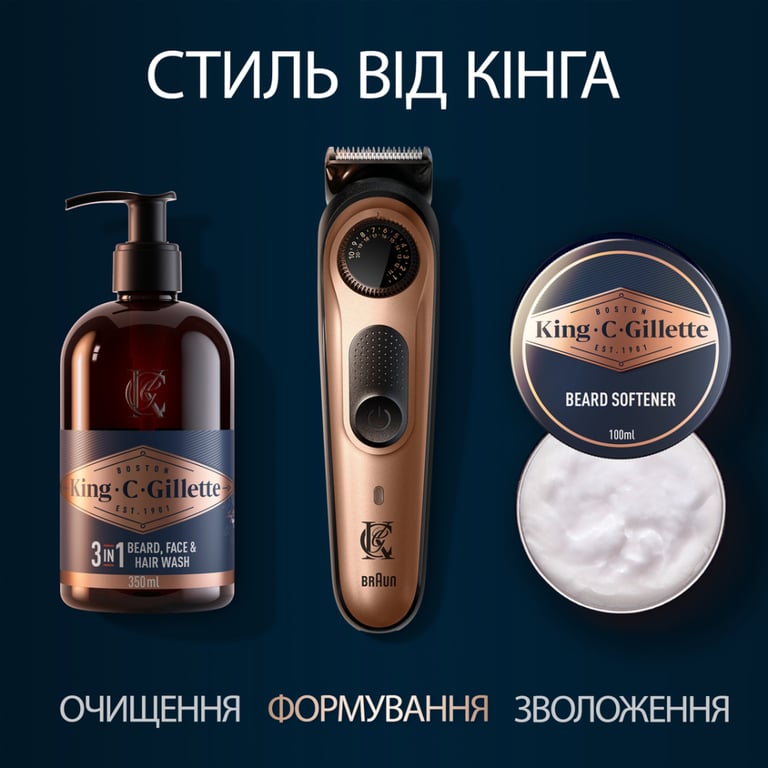 Тример Gillette King C. Beard Trimmer Pro Для бороди (8700216659659) - фото 8