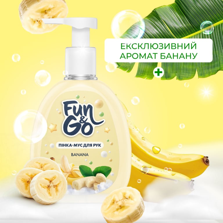 Мило-пінка Fun&Go Banana 300 мл (4820204701802) - фото 3