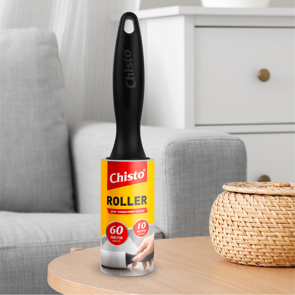 Валик для чищення одягу Chisto Roller 60 листів 10 м (4823098414285) - фото 2 Валик для чищення одягу Chisto Roller 60 листів 10 м (4823098414285) - фото 2