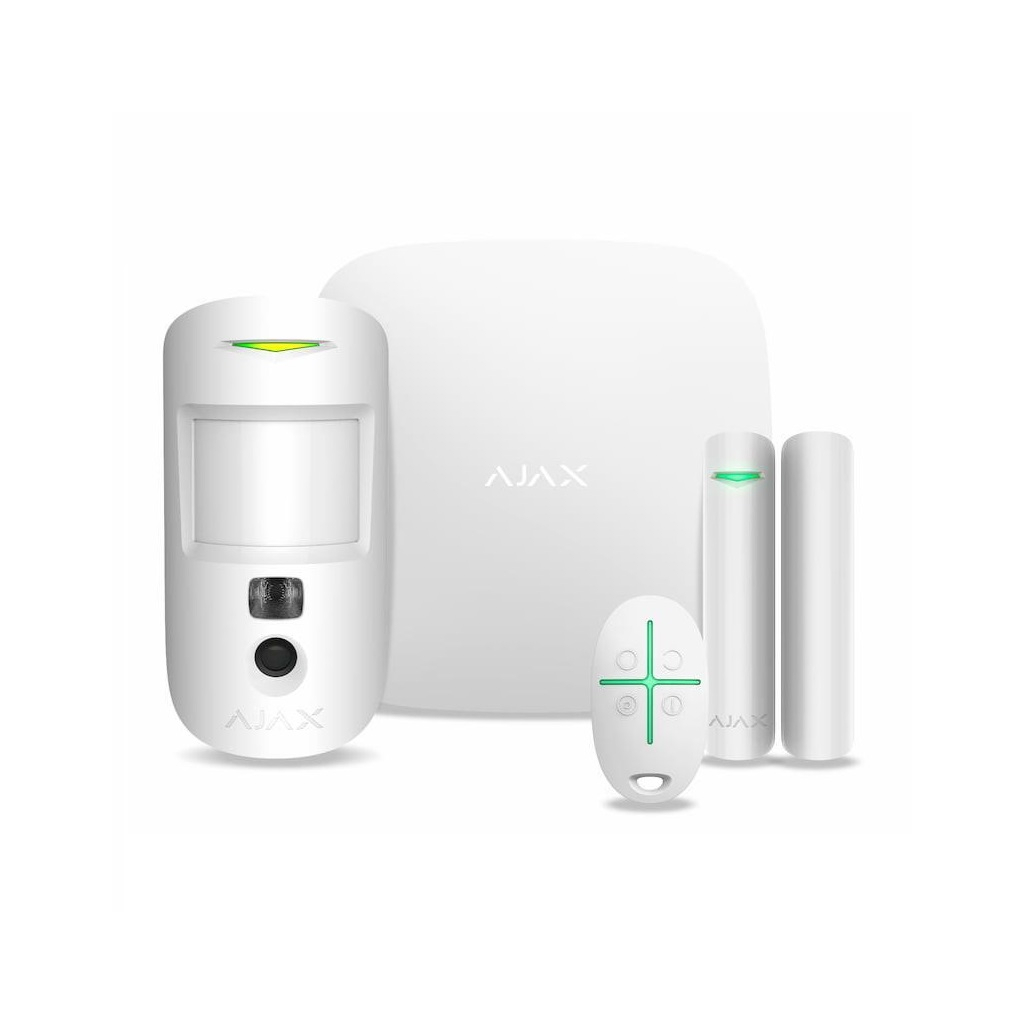 Комплект охоронної сигналізації Ajax StarterKit Cam HDR white