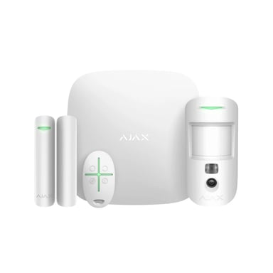 Комплект охоронної сигналізації Ajax StarterKit Cam Plus HDR white - фото 1