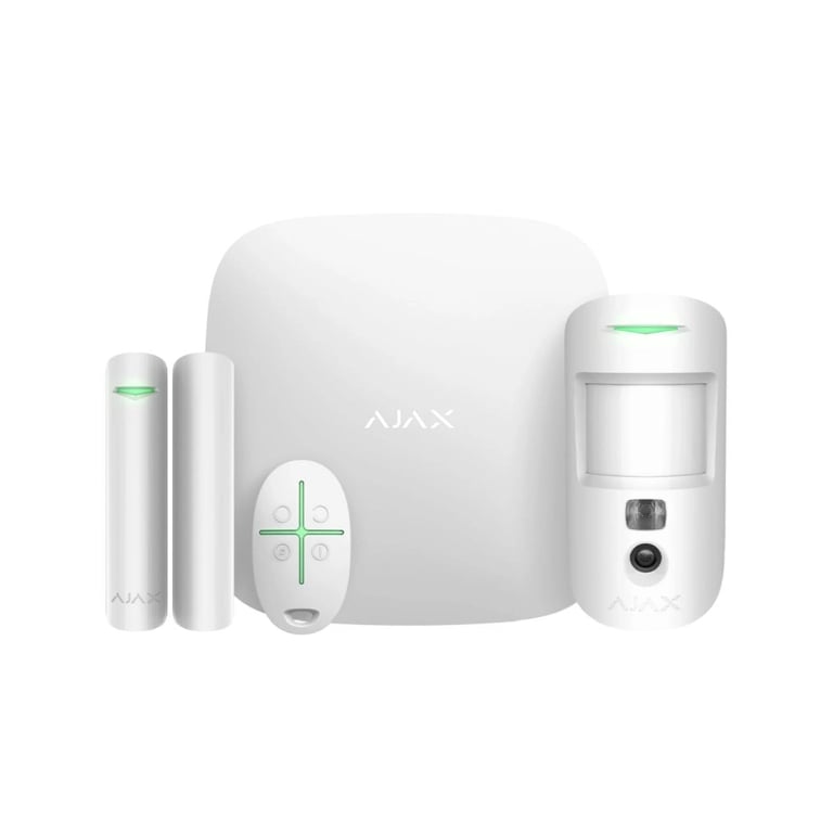 Комплект охоронної сигналізації Ajax StarterKit Cam Plus HDR white - фото 1