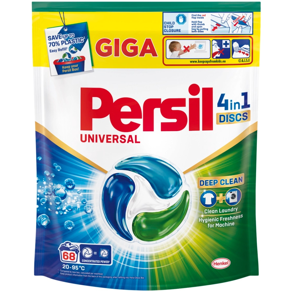 Капсули для прання Persil 4in1 Discs Universal Deep Clean 68 шт. (9000101826715) - фото 1 Капсули для прання Persil 4in1 Discs Universal Deep Clean 68 шт. (9000101826715) - фото 1