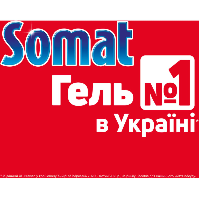 Гель для миття посуду в посудомийці Somat Exellence Duo Gel Антижир 684 мл + 684 мл (9000101819199) - фото 2