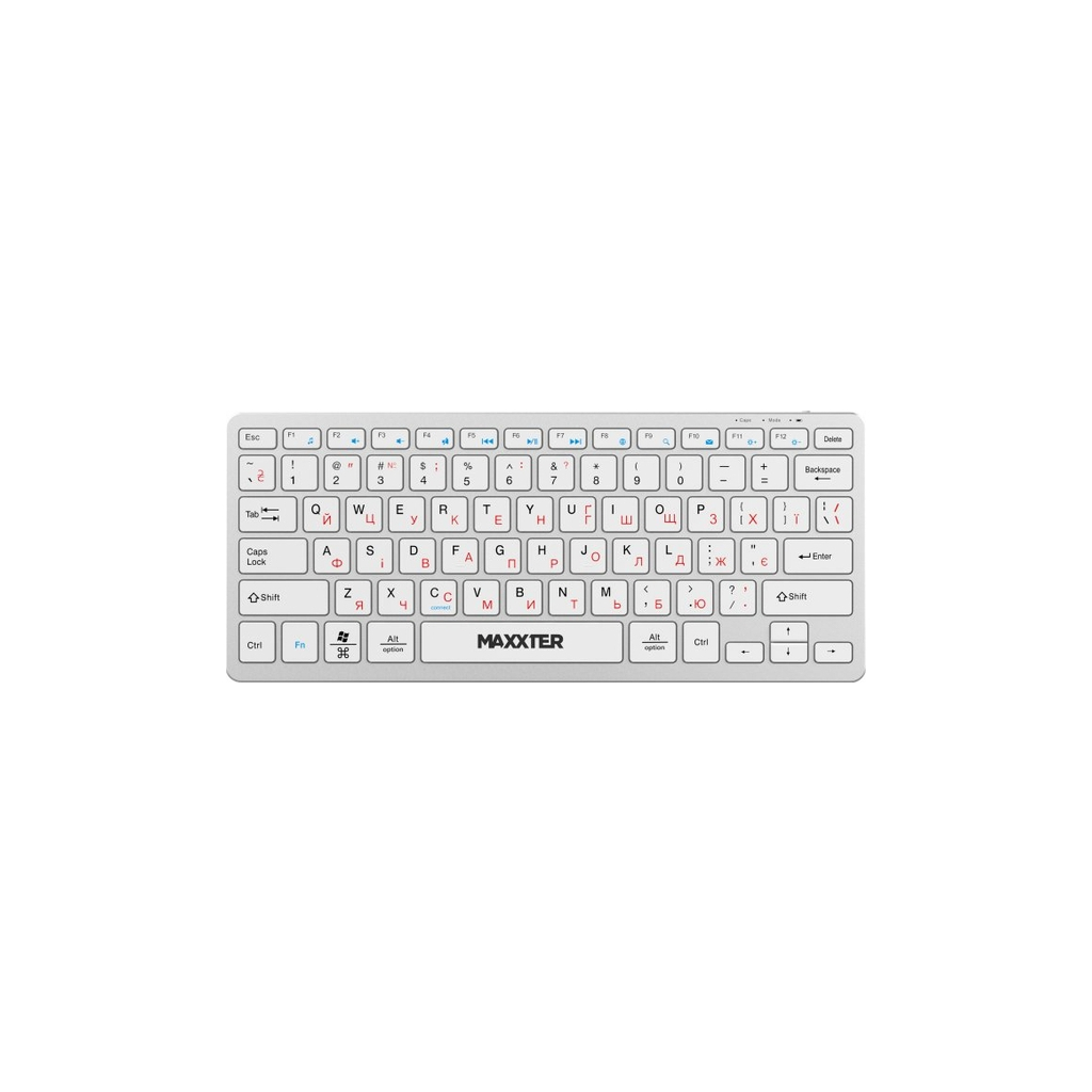 Клавіатура Maxxter KBW-C01S-UA Wireless UA White (KBW-C01S-UA) - фото 1
