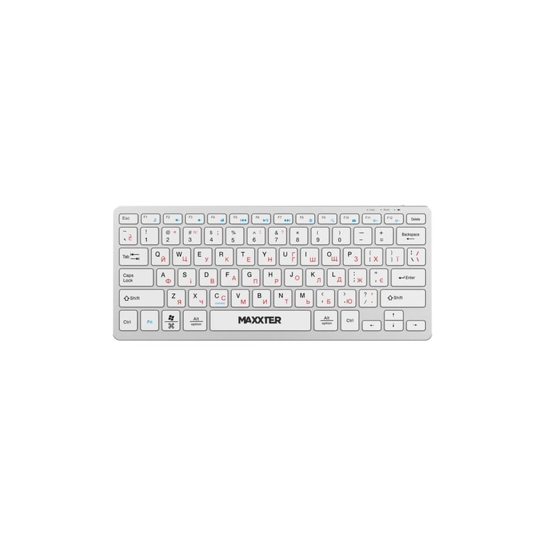 Клавіатура Maxxter KBW-C01S-UA Wireless UA White (KBW-C01S-UA) - фото 1