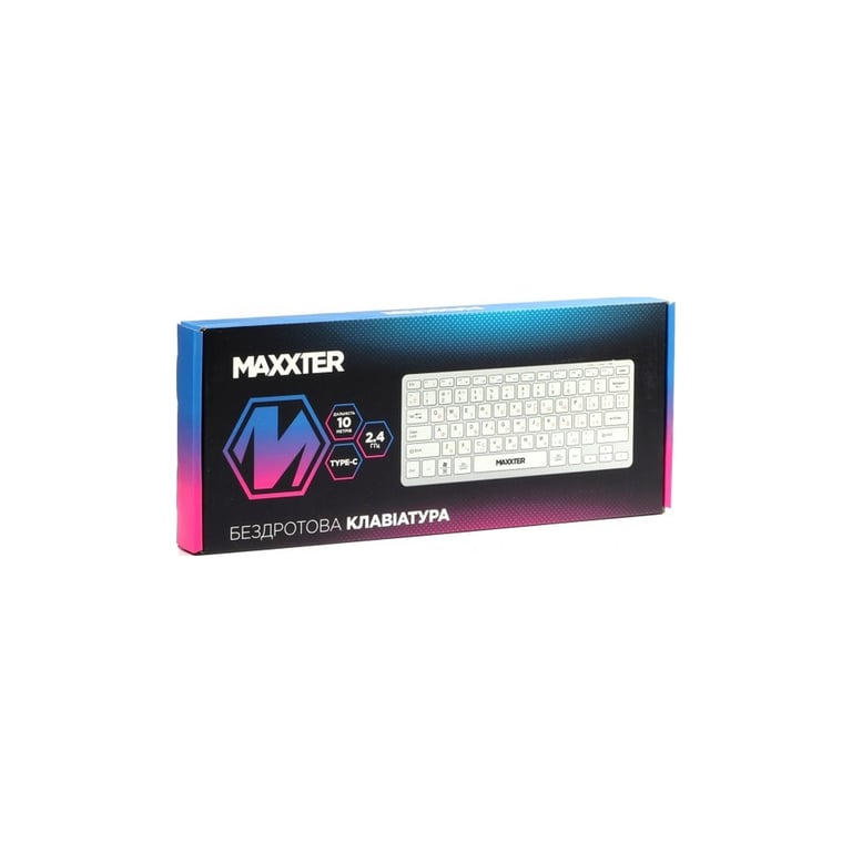 Клавіатура Maxxter KBW-C01S-UA Wireless UA White (KBW-C01S-UA) - фото 5
