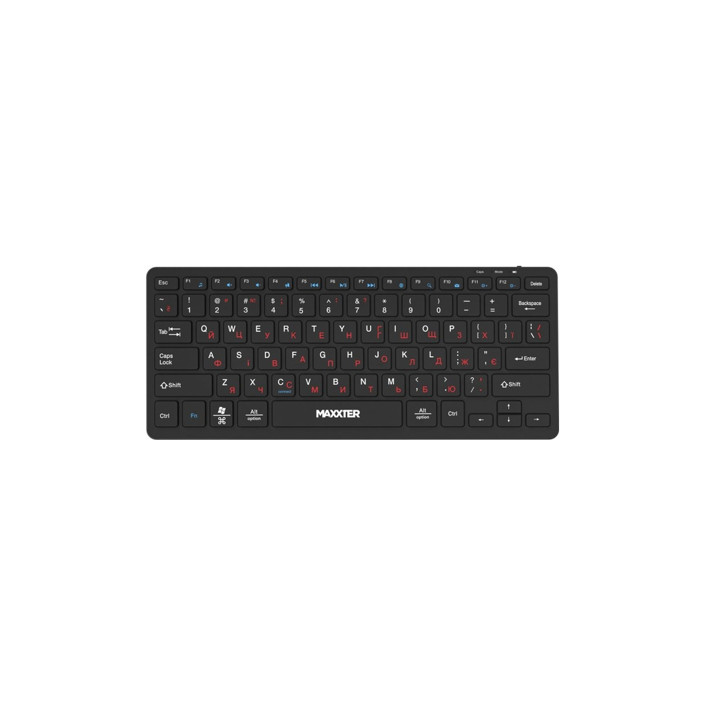 Клавіатура Maxxter KBW-C01B-UA Wireless UA Black (KBW-C01B-UA) - фото 1