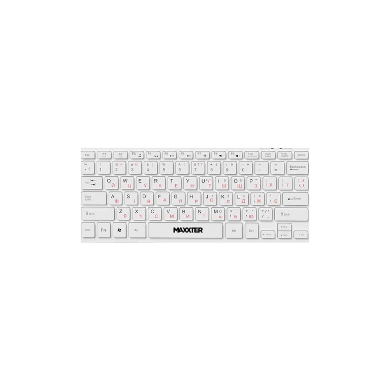 Клавіатура Maxxter KBM-C01W-UA USB UA White (KBM-C01W-UA) - фото 1