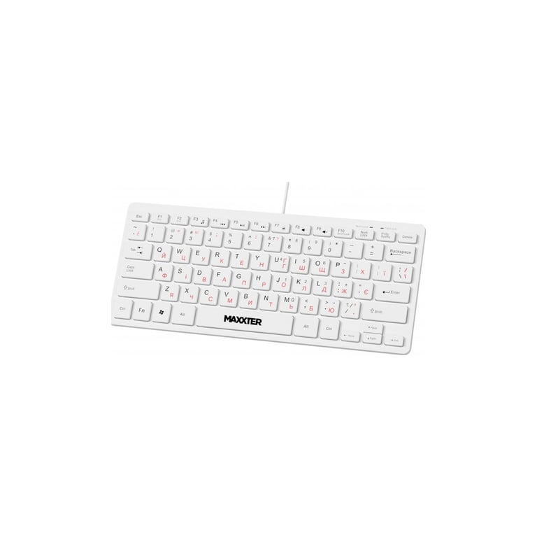 Клавіатура Maxxter KBM-C01W-UA USB UA White (KBM-C01W-UA) - фото 2