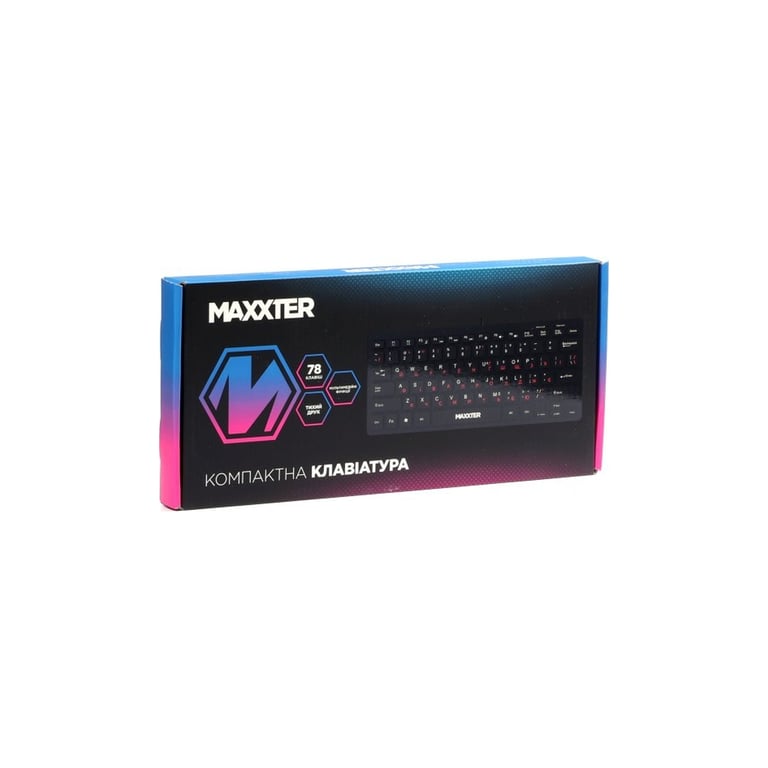 Клавіатура Maxxter KBM-C01B-UA USB UA Black (KBM-C01B-UA) - фото 5