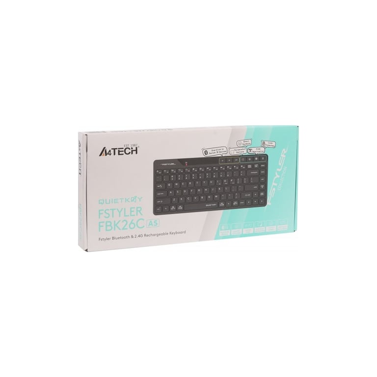 Клавіатура A4Tech FBK26C AS Wireless/Bluetooth Black (4711421000208) - фото 7