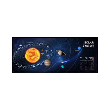 Килимок для мишки Gembird MP-SOLARSYSTEM-XL-01 Black (MP-SOLARSYSTEM-XL-01) - фото 1