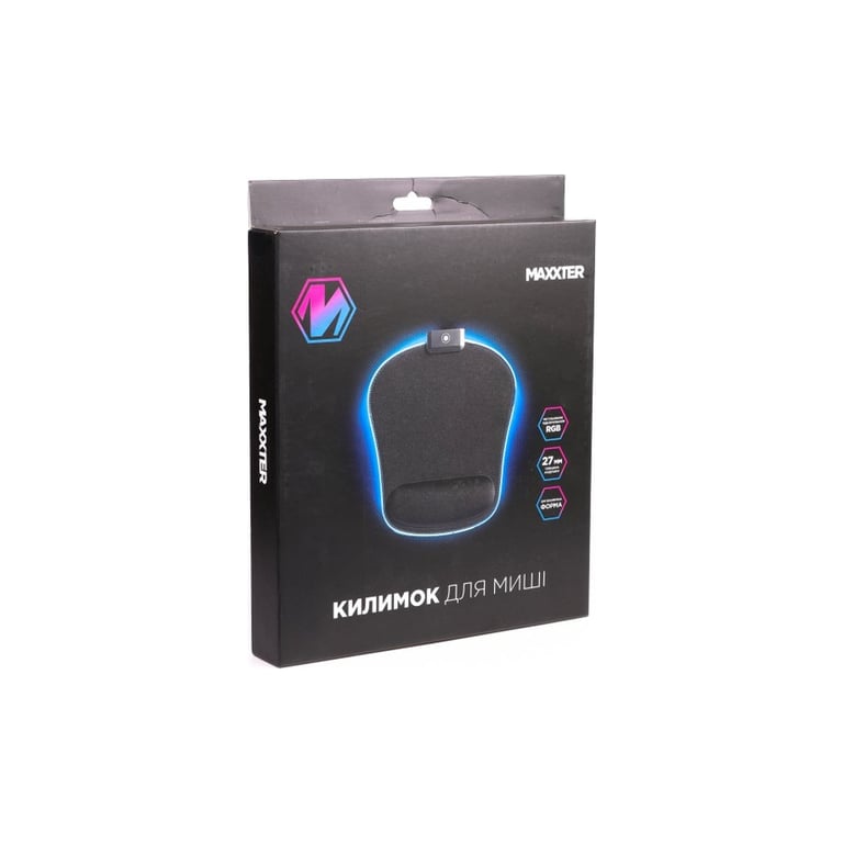 Килимок для мишки Maxxter MMP-LEDPAD-BK RGB Black (MMP-LEDPAD-BK) - фото 4
