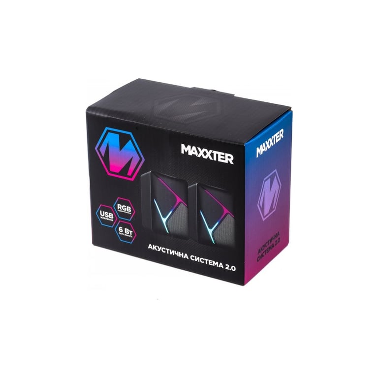 Акустична система Maxxter CSP-U004RGB USB Black (CSP-U004RGB) - фото 5
