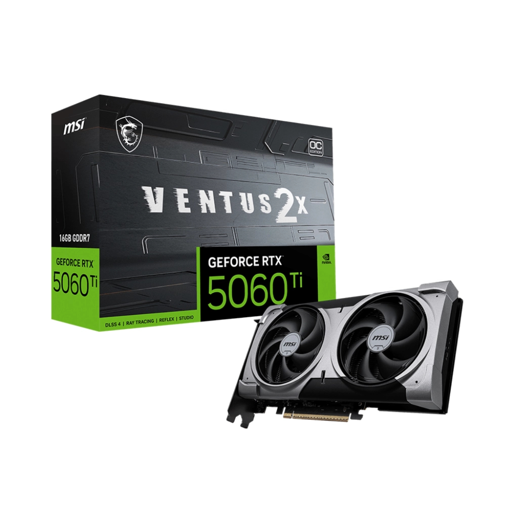 Відеокарта MSI GeForce RTX5060Ti 16Gb VENTUS 2X OC PLUS (RTX 5060 Ti 16G VENTUS 2X OC PLUS) - фото 5 Відеокарта MSI GeForce RTX5060Ti 16Gb VENTUS 2X OC PLUS (RTX 5060 Ti 16G VENTUS 2X OC PLUS) - фото 5