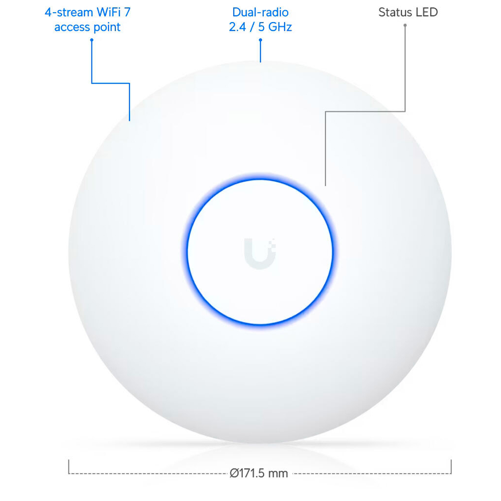 Точка доступу Wi-Fi Ubiquiti UniFi U7 Lite (U7-Lite) - фото 9 Точка доступу Wi-Fi Ubiquiti UniFi U7 Lite (U7-Lite) - фото 9