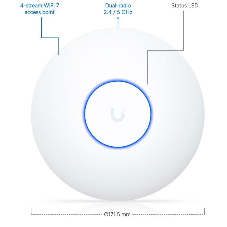 Точка доступу Wi-Fi Ubiquiti UniFi U7 Lite (U7-Lite) - фото 9
