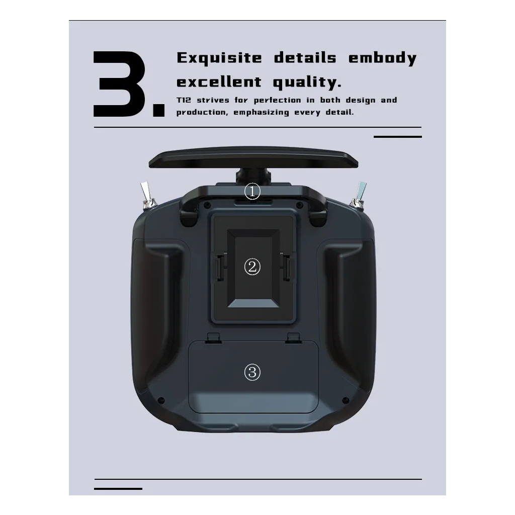 Пульт управління для дрона Jumper T12 MAXHALL ELRS2.4G (C10120) - фото 9 Пульт управління для дрона Jumper T12 MAXHALL ELRS2.4G (C10120) - фото 9