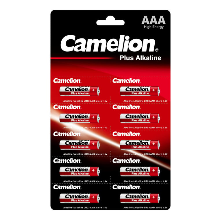 Батарейка Camelion AAA LR03 Plus Alkaline * 10 (LR03-BP1x10P) - фото 1