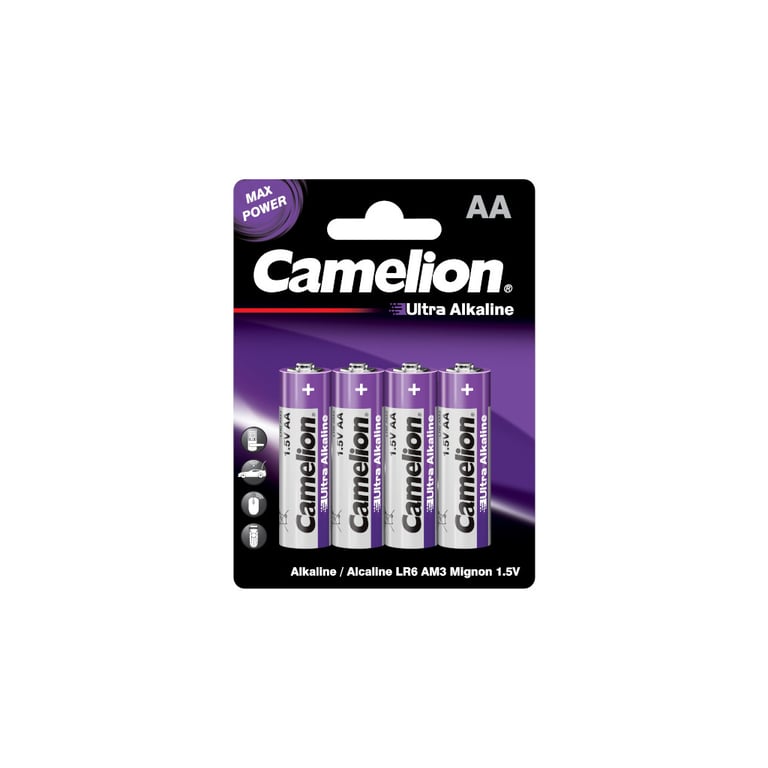 Батарейка Camelion AA LR6 Ultra Alkaline * 4 (LR6-BP4UT) - фото 1