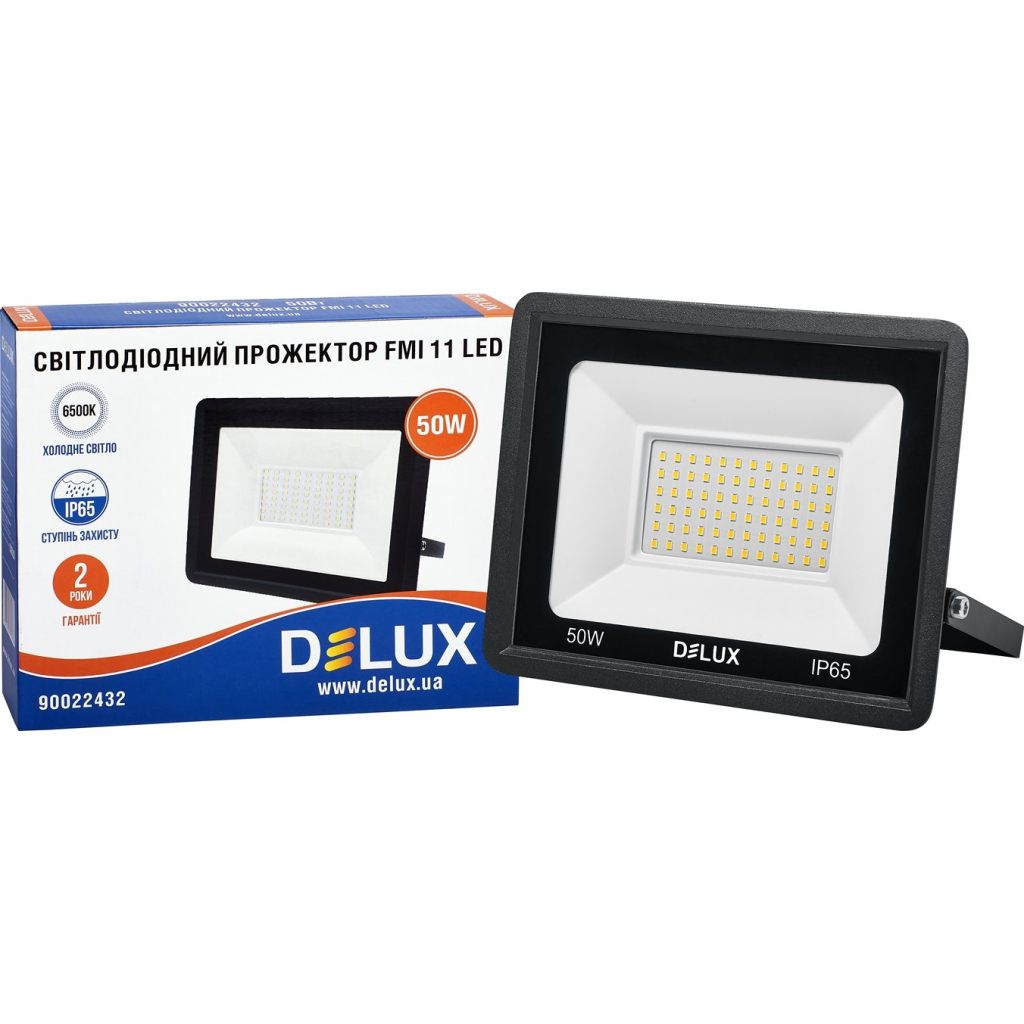 Прожектор Delux FMI 11 LED 50Вт 6500K IP65 (90022432) - фото 2 Прожектор Delux FMI 11 LED 50Вт 6500K IP65 (90022432) - фото 2