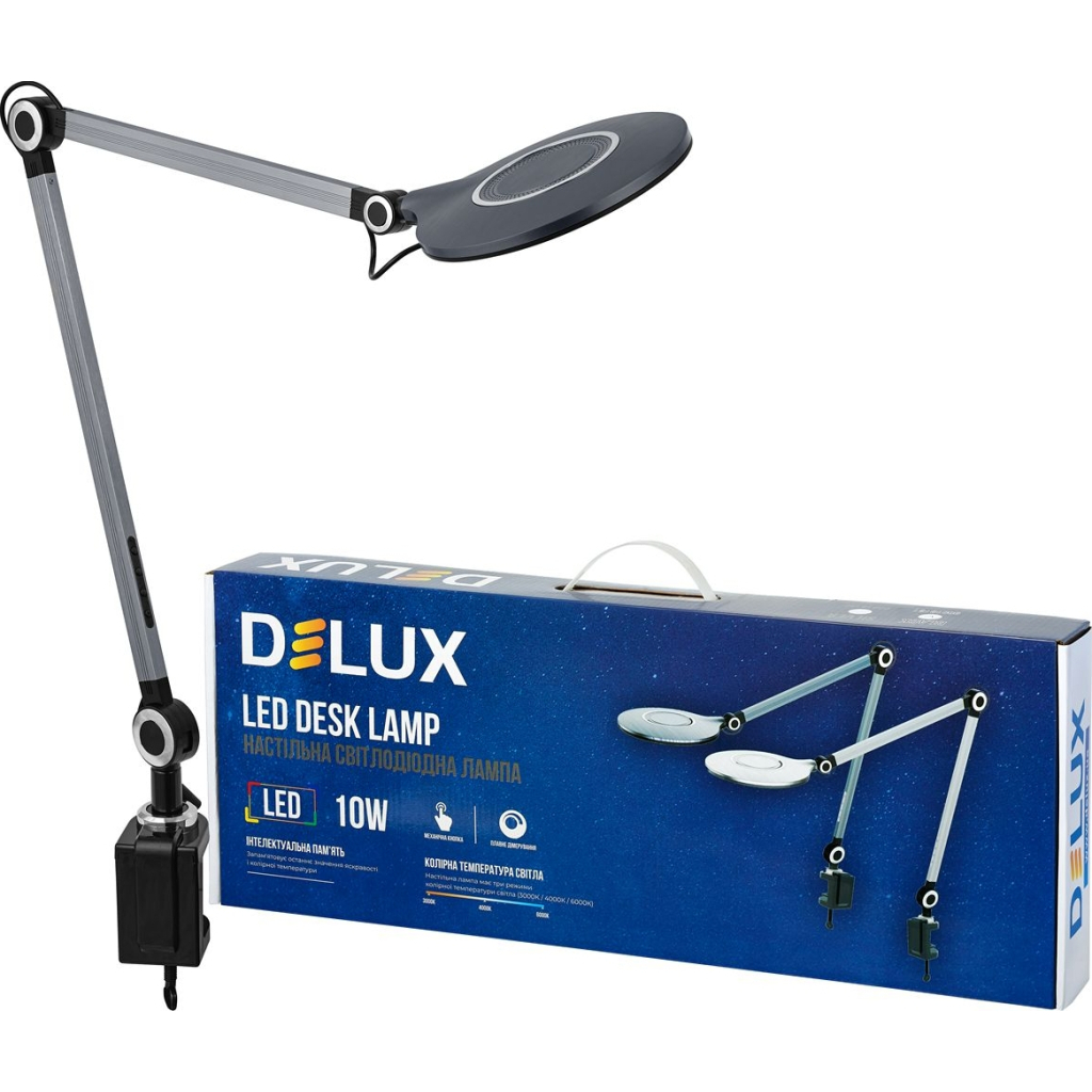Настільна лампа Delux TF-530_10 Вт LED 3000K-4000K-6000K (90018131) - фото 2 Настільна лампа Delux TF-530_10 Вт LED 3000K-4000K-6000K (90018131) - фото 2