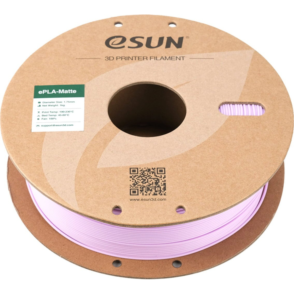 Пластик для 3D-принтера eSUN ePLA-Matte, 1,75мм, 1кг, lilac (ePLA-Matte-P175L1) - фото 3 Пластик для 3D-принтера eSUN ePLA-Matte, 1,75мм, 1кг, lilac (ePLA-Matte-P175L1) - фото 3