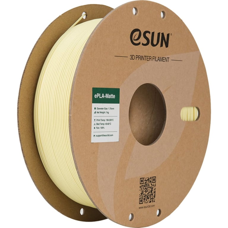 Пластик для 3D-принтера eSUN ePLA-Matte, 1,75мм, 1кг, almond yellow (ePLA-Matte-P175AY1) - фото 1
