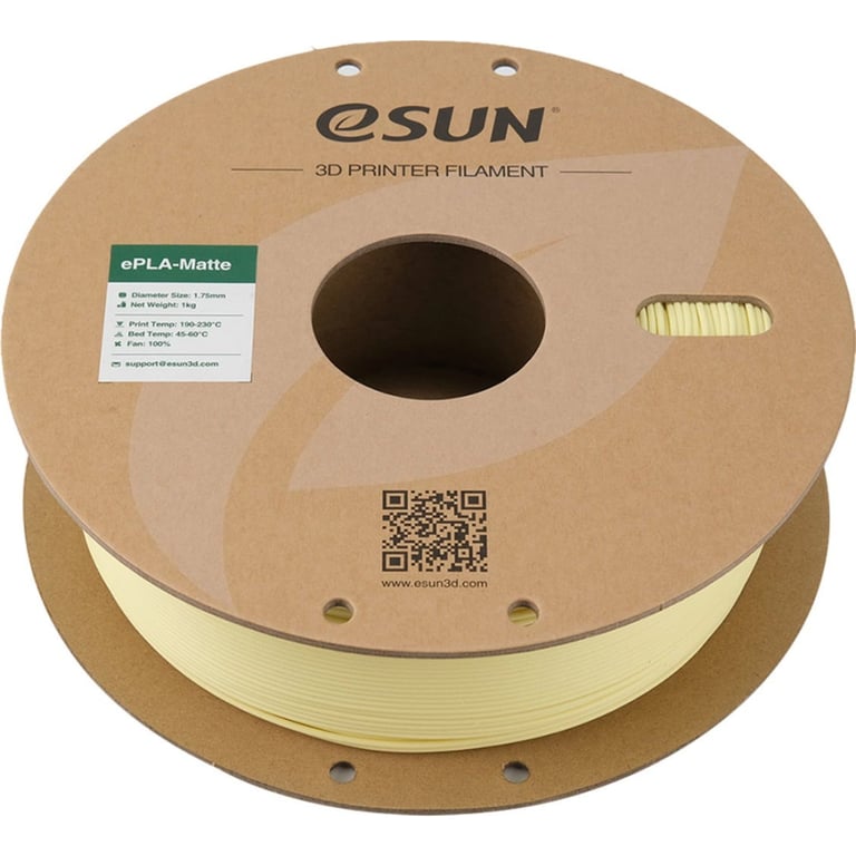 Пластик для 3D-принтера eSUN ePLA-Matte, 1,75мм, 1кг, almond yellow (ePLA-Matte-P175AY1) - фото 3