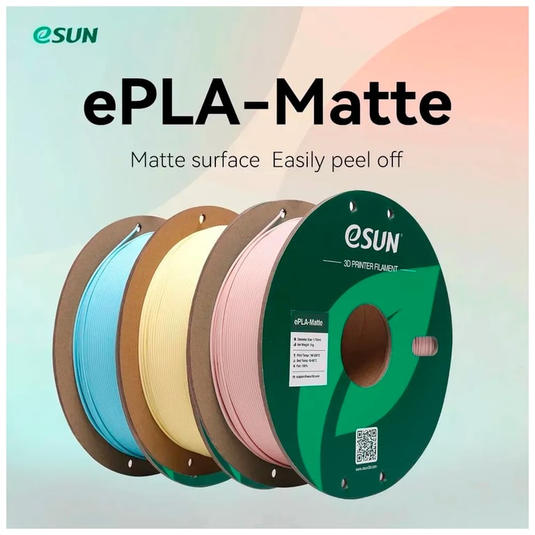 Пластик для 3D-принтера eSUN ePLA-Matte, 1,75мм, 1кг, mint (ePLA-Matte-P175MG1) - фото 2