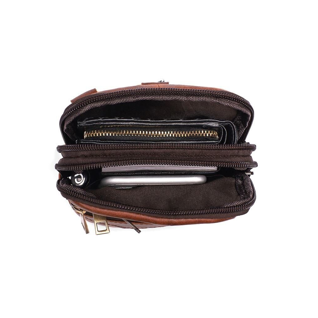 Сумка Vintage Коричнева (14724) - фото 7 Сумка Vintage Коричнева (14724) - фото 7