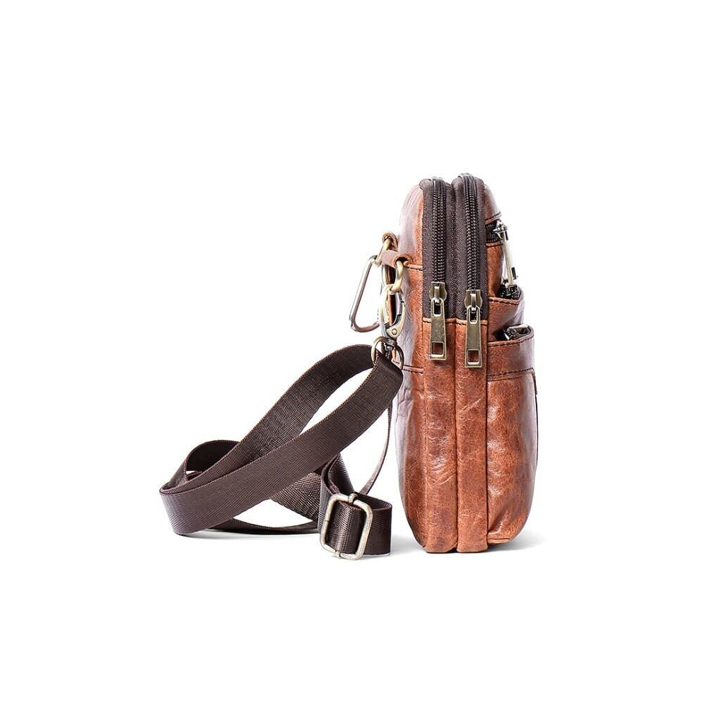 Сумка Vintage Коричнева (14724) - фото 9 Сумка Vintage Коричнева (14724) - фото 9