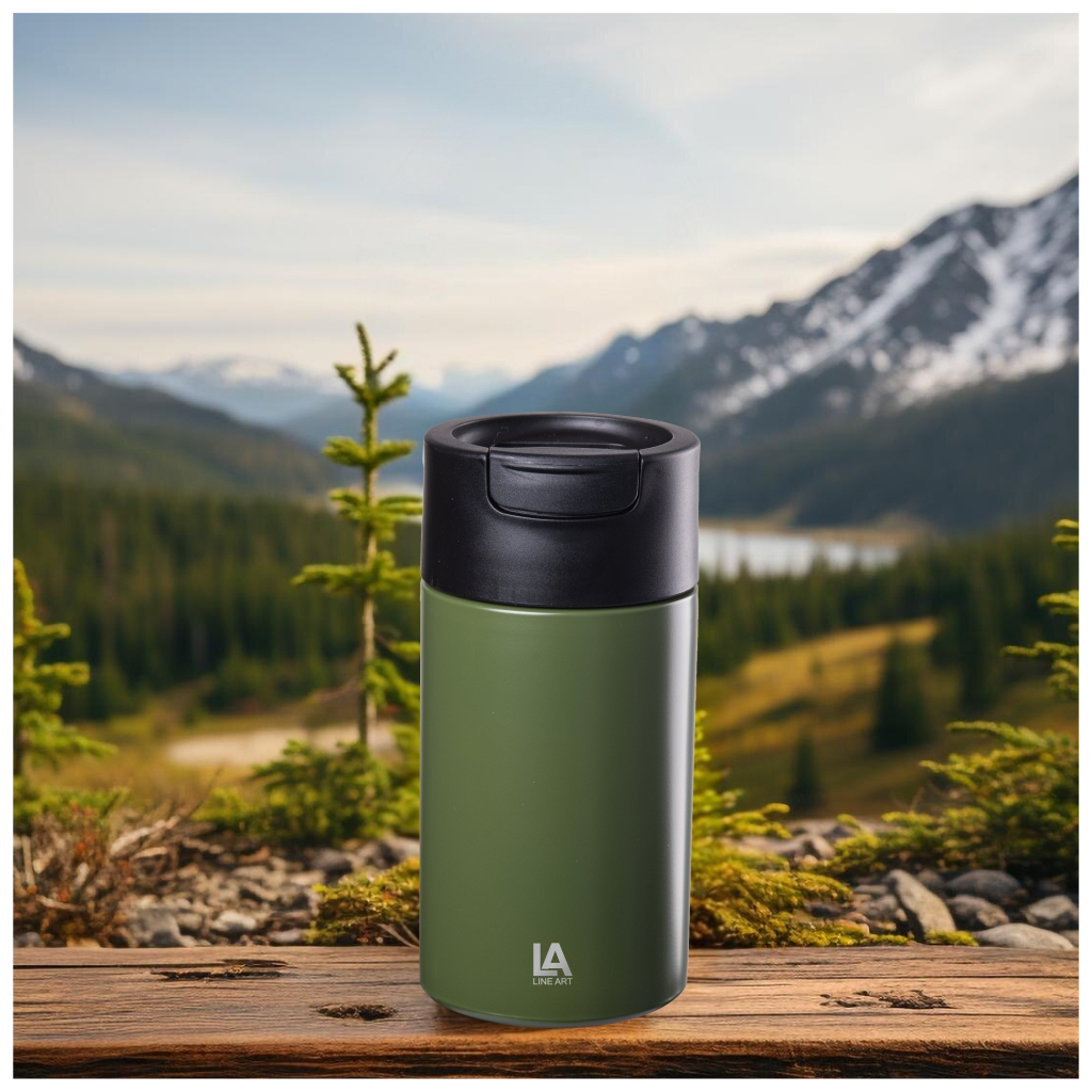 Термокружка Line Art Bogota 450 мл оливковий (60023122LA-31) - фото 5 Термокружка Line Art Bogota 450 мл оливковий (60023122LA-31) - фото 5