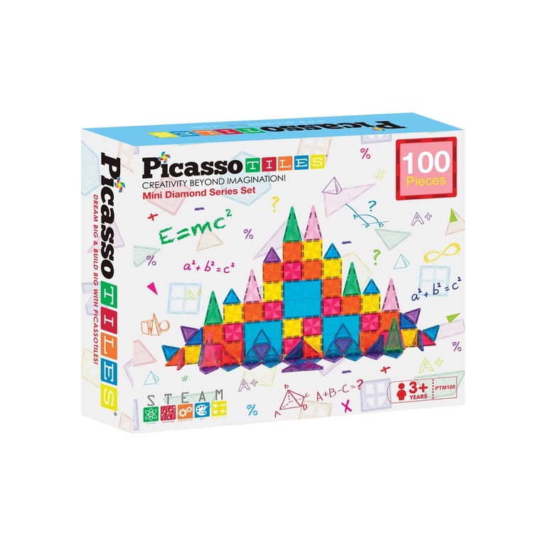 Конструктор Picasso магнітний Tiles Mini Diamond Series Set 100 деталей (817338022327) - фото 1