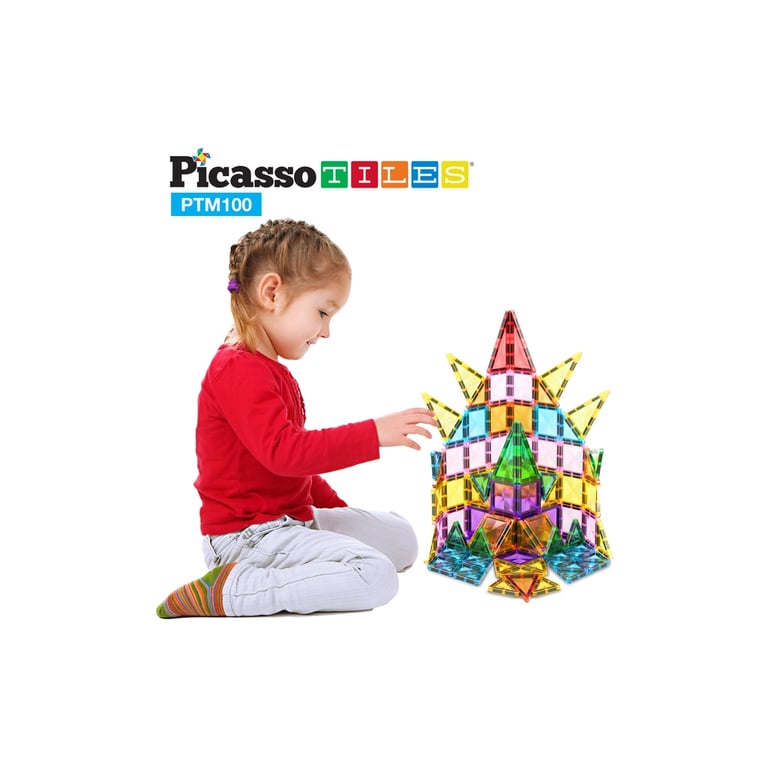 Конструктор Picasso магнітний Tiles Mini Diamond Series Set 100 деталей (817338022327) - фото 5