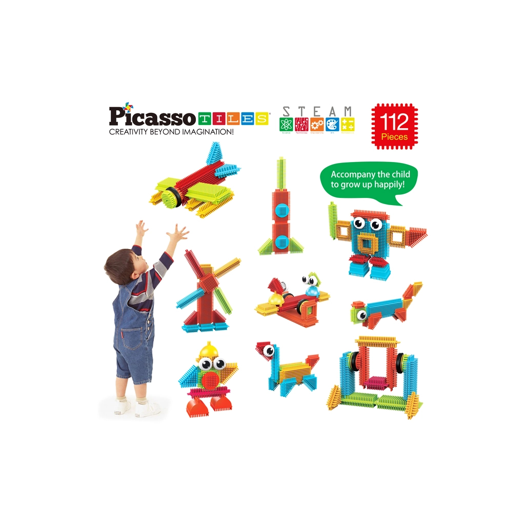 Конструктор Picasso Tiles Hedgehog Building Blocks Set 112 деталей (817338022631) - фото 2 Конструктор Picasso Tiles Hedgehog Building Blocks Set 112 деталей (817338022631) - фото 2