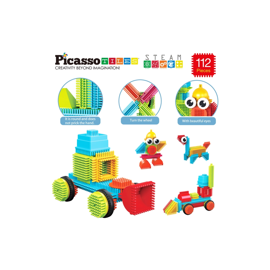 Конструктор Picasso Tiles Hedgehog Building Blocks Set 112 деталей (817338022631) - фото 3 Конструктор Picasso Tiles Hedgehog Building Blocks Set 112 деталей (817338022631) - фото 3