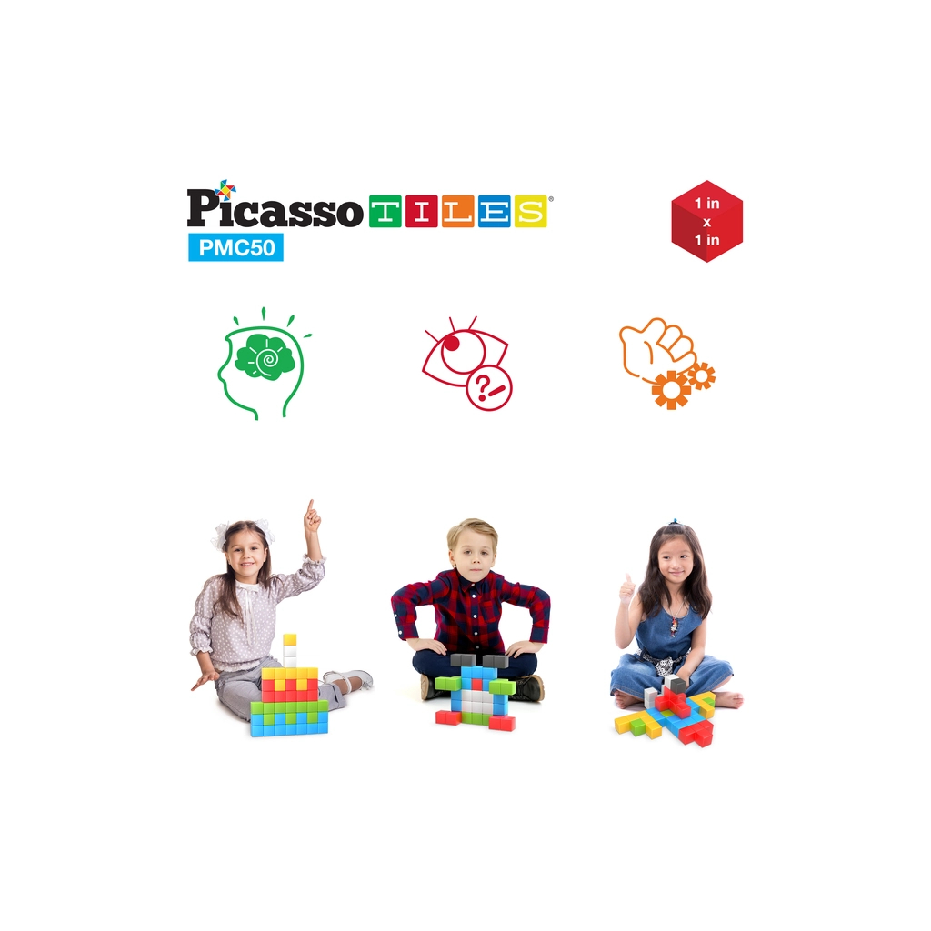 Конструктор Picasso магнітний Tiles Building Cubes 50 деталей (817338023645) - фото 5 Конструктор Picasso магнітний Tiles Building Cubes 50 деталей (817338023645) - фото 5