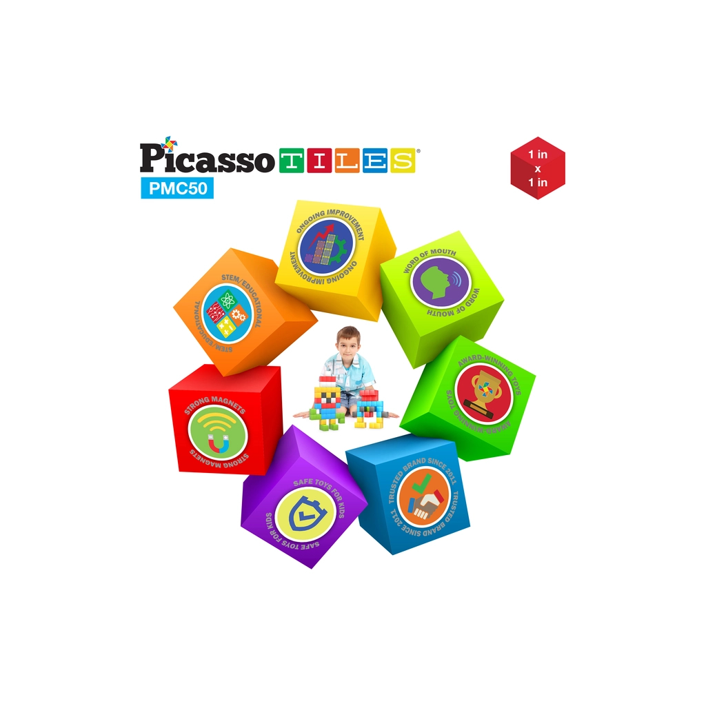 Конструктор Picasso магнітний Tiles Building Cubes 50 деталей (817338023645) - фото 6 Конструктор Picasso магнітний Tiles Building Cubes 50 деталей (817338023645) - фото 6
