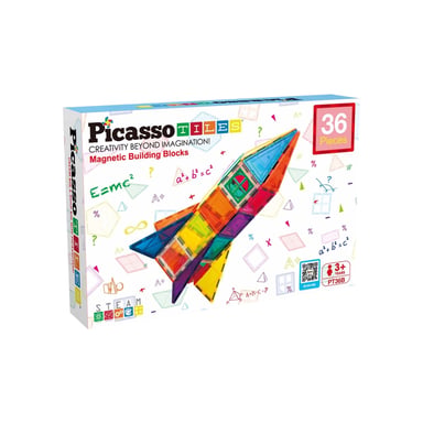 Конструктор Picasso магнітний Tiles Magnetic Building Blocks 36 деталей (817338027971) - фото 1
