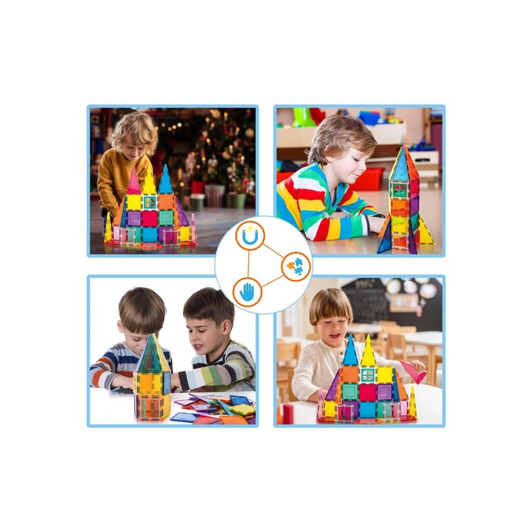 Конструктор Picasso магнітний Tiles Magnetic Building Blocks 36 деталей (817338027971) - фото 6