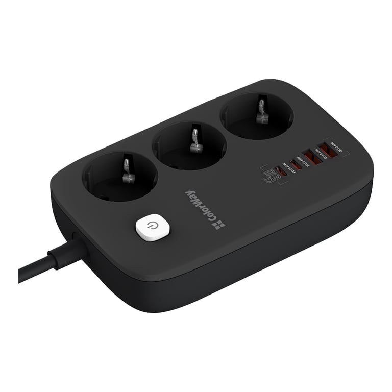 Мережевий фільтр живлення ColorWay CW-CHE34PDB 3 роз/4USB GaN3 Pro (CW-CHE34PDB) - фото 6