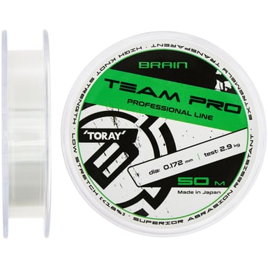 Волосінь Brain Team Pro 50m (clear) 0.172mm 2.9kg (1858.26.86) - фото 1