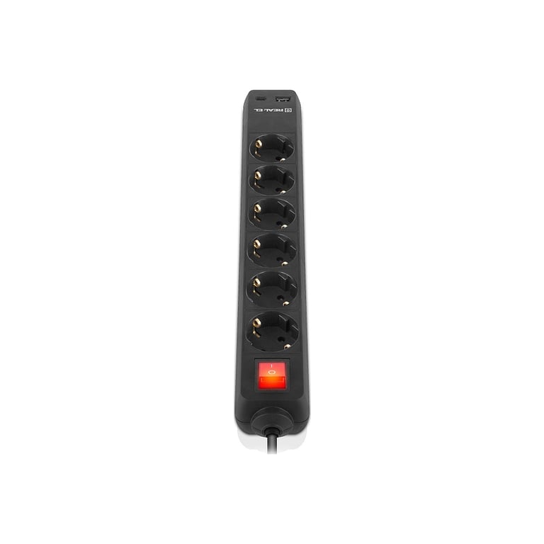 Мережевий фільтр живлення REAL-EL RS-PROTECT 605 3m, black (EL122300041) - фото 4