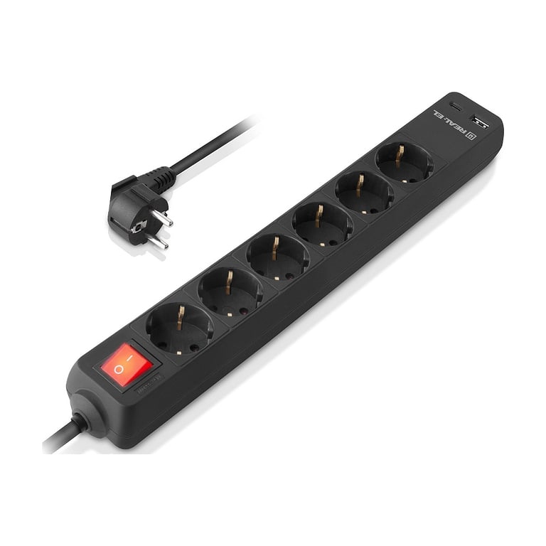 Мережевий фільтр живлення REAL-EL RS-PROTECT 605 3m, black (EL122300041) - фото 5