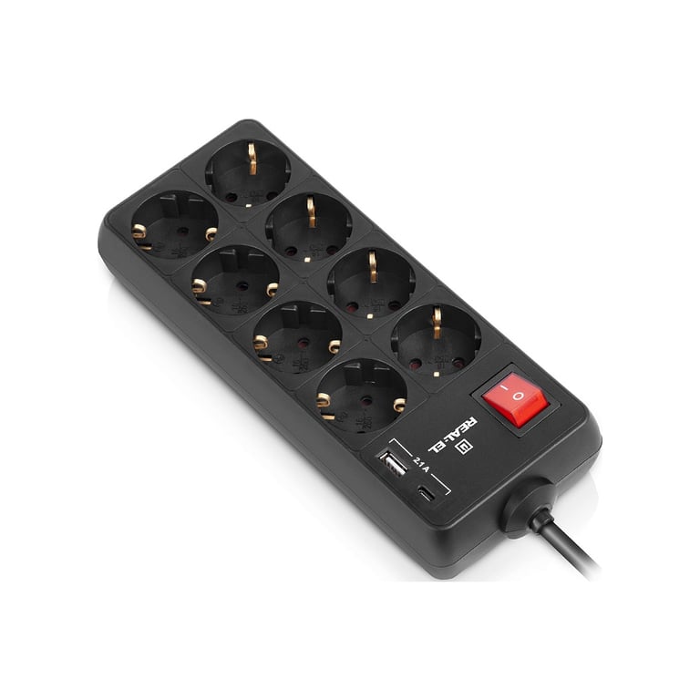 Мережевий фільтр живлення REAL-EL RS-PROTECT 805 3m, black (EL122300043) - фото 8