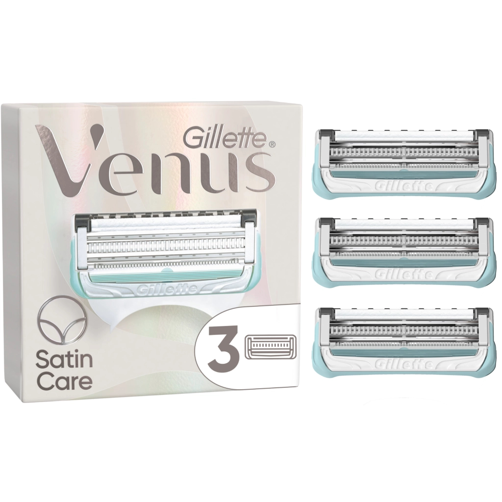 Змінні касети Gillette Venus Satin Care 3 шт. (8006540816837) - фото 1 Змінні касети Gillette Venus Satin Care 3 шт. (8006540816837) - фото 1