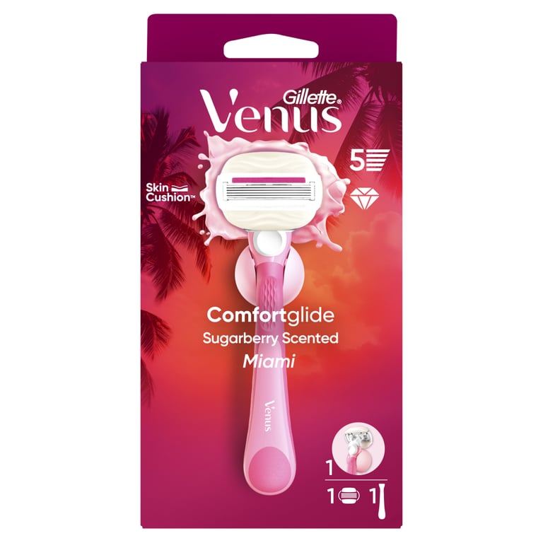 Бритва Gillette Venus Comfortglide Sugarberry Scented Miami з 1 змінним картриджем (8700216674195) - фото 2